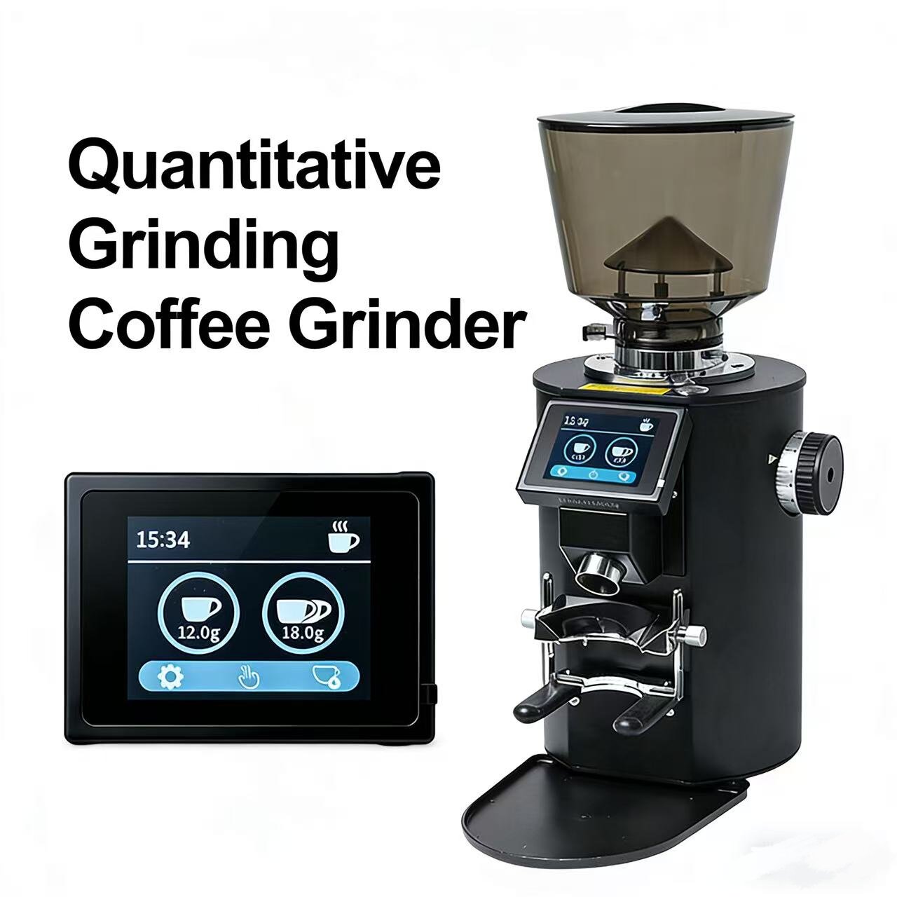 Coffee Grinder Burr Flat - 64mmチタン製フラット刃プロフェッショナル業務用コーヒーグラインダー、重量式グラインダーDf64、コーヒー豆グラインダー、コーヒースケール