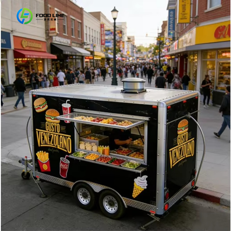 Coffee Van Equipment - 正方形のレストラン設備 ホットドッグ 小型改造バン 移動式フードトラック コーヒーカート トレーラー