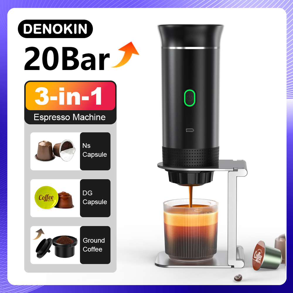 Coffee Equipment For Camping - ワイヤレス電動ポータブルエスプレッソコーヒーマシン 車&家庭用 キャンプコーヒーメーカー 3-in-1 カプセルパウダー トラベルコーヒーメーカー