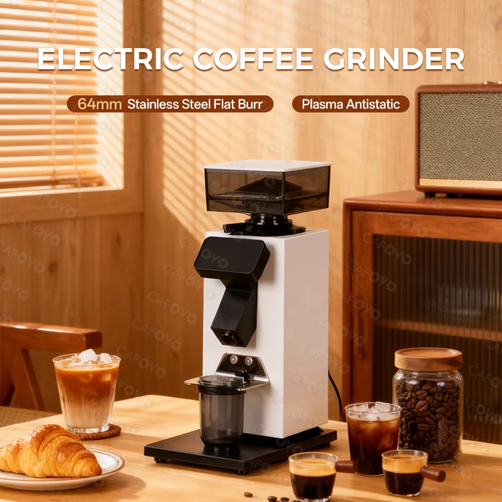 Coffee Grinder Burr Flat - CAFOVO G964F タイムベースド・ドージンググラインダー 64mm フラットバー コーヒーグラインダー