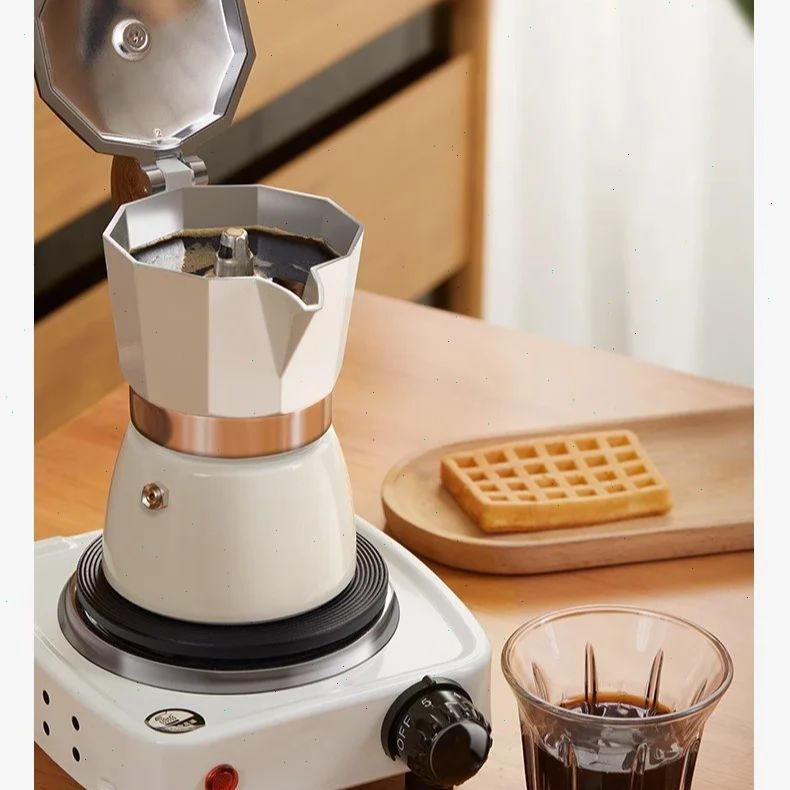 Coffee Equipment Pour Over - 丸底モカポット シングルバルブ 小型家庭用コーヒーメーカー ドリップコーヒーメーカーセット エスプレッソ器具