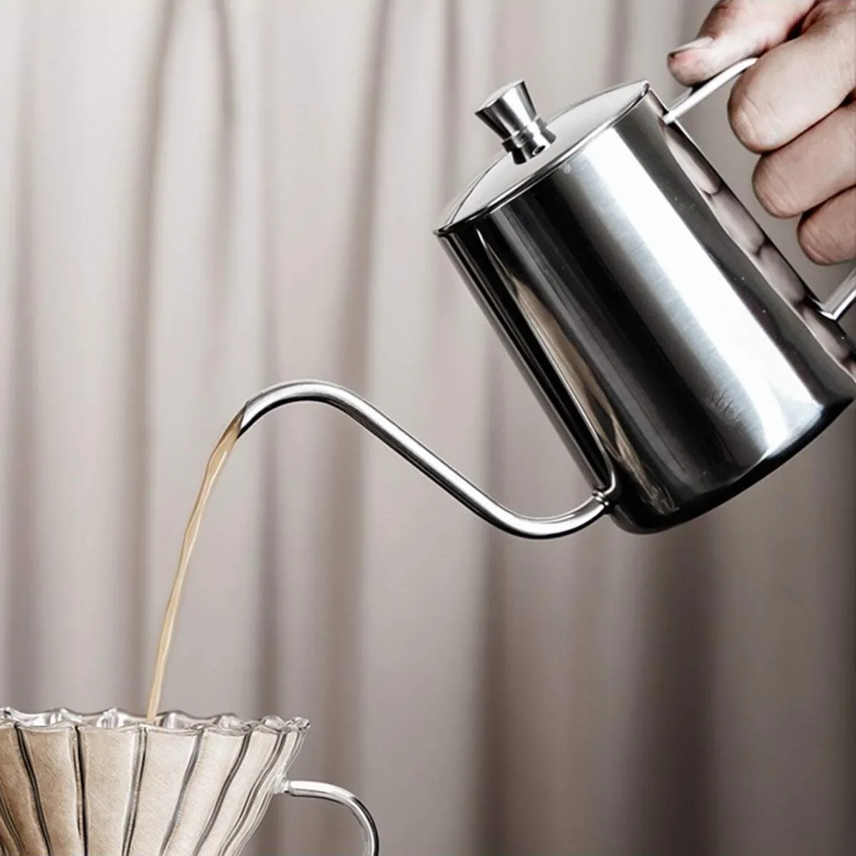 ステンレス鋼の注ぐコーヒーメーカーぶら下げ耳手醸造ポット家庭 - Coffee Equipment Pour Over のレビューと価格