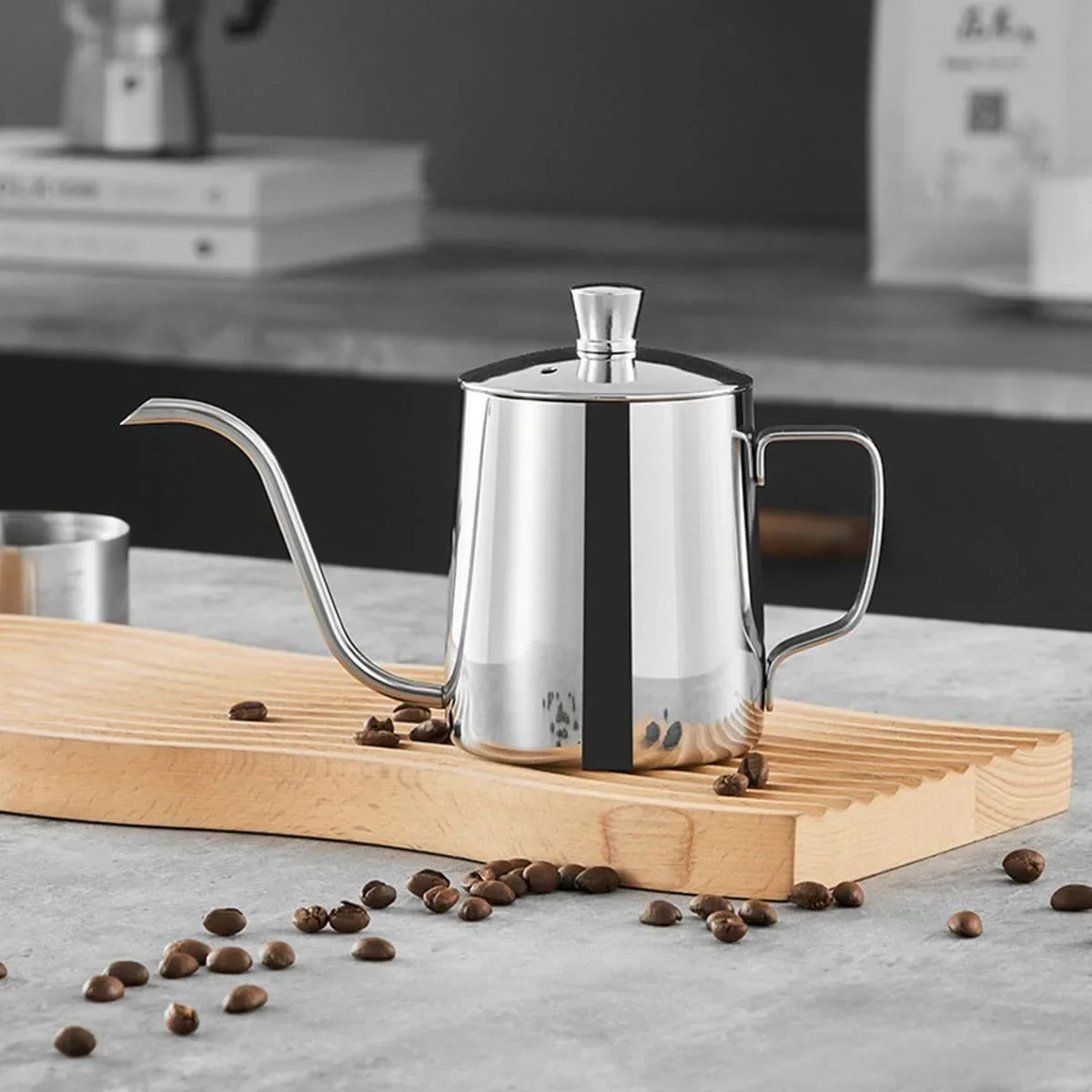 ステンレス鋼の注ぐコーヒーメーカーぶら下げ耳手醸造ポット家庭 - Coffee Equipment Pour Over のレビューと価格
