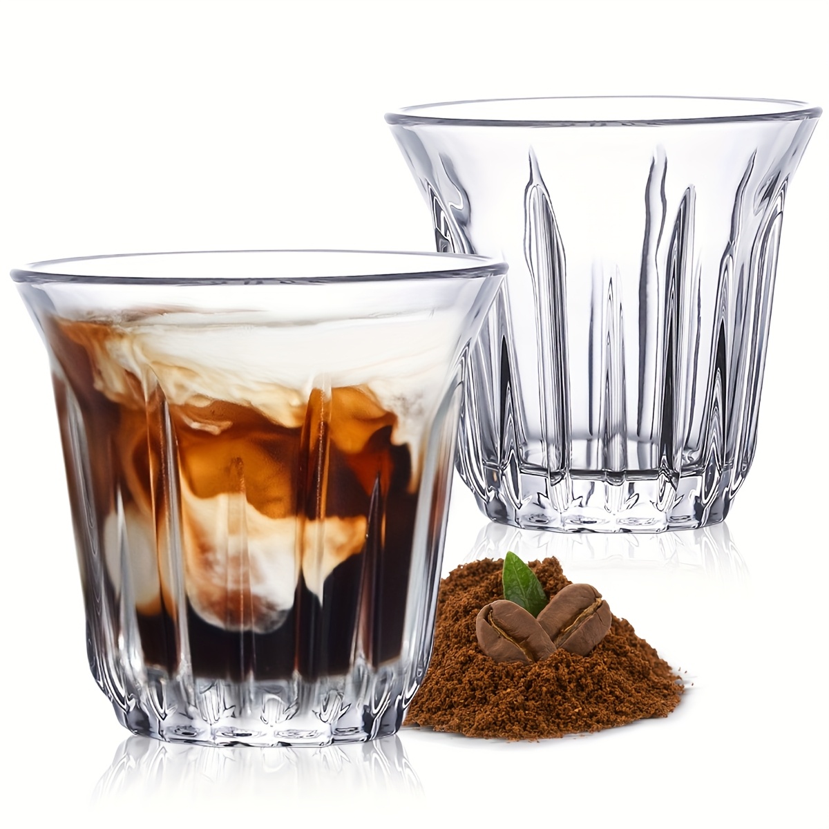 エスプレッソカップ2個パック、コーヒー用透明ガラスカップ、コ - Espresso Shot Glass のレビューと価格