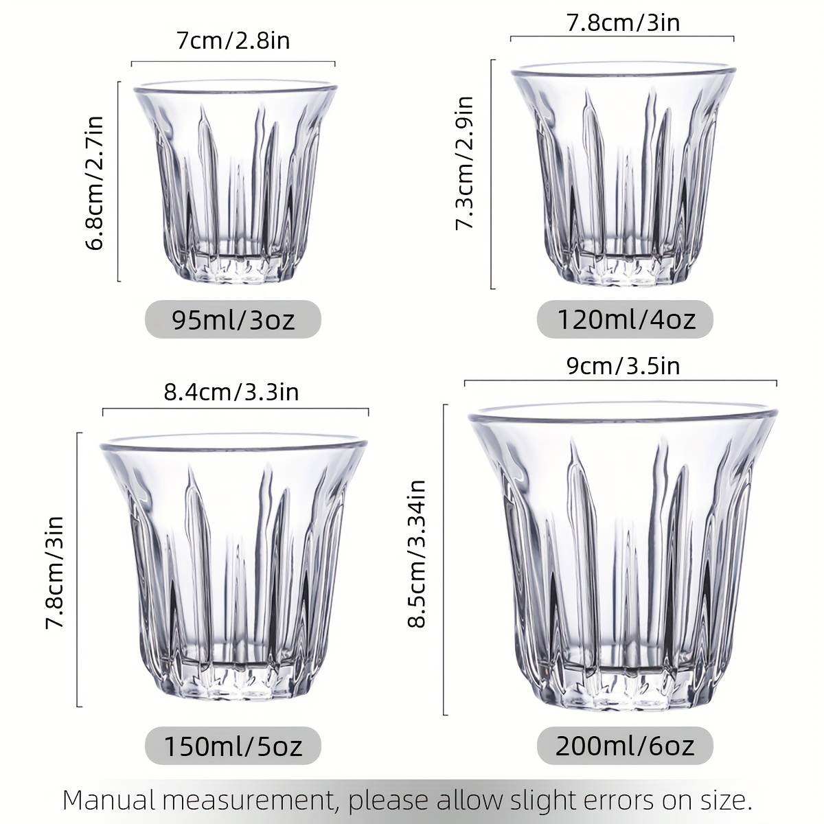 エスプレッソカップ2個パック、コーヒー用透明ガラスカップ、コ - Espresso Shot Glass のレビューと価格