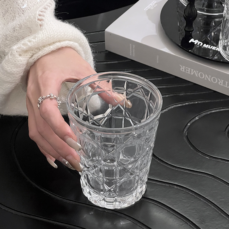 ヴィンテージダイヤモンドパターンのグラス,2ピース,310m - Espresso Shot Glass のレビューと価格