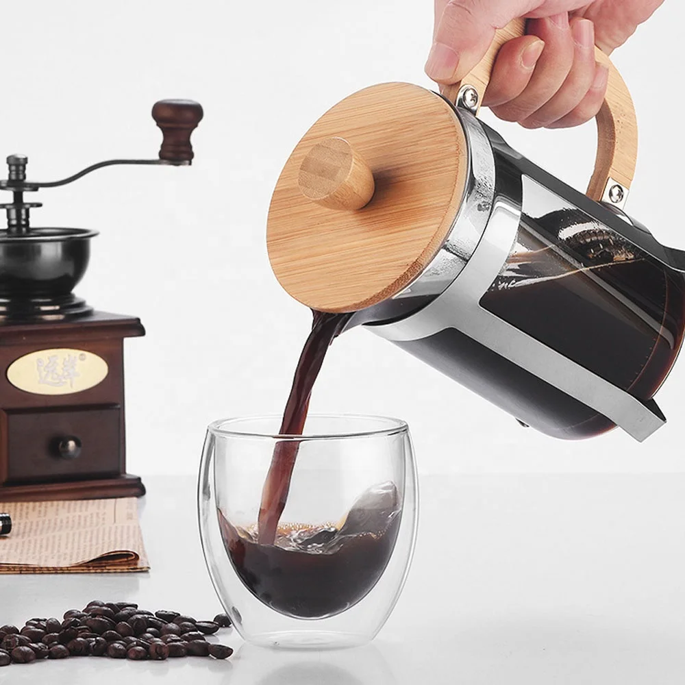350/600mlステンレス製プレス式ポット 食品グレード  - Coffee Equipment For Camping のレビューと価格