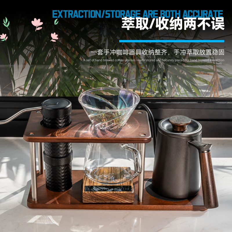 無垢材のポアオーバースタンド、ポアオーバーコーヒーセット、手 - Coffee Equipment Pour Over のレビューと価格