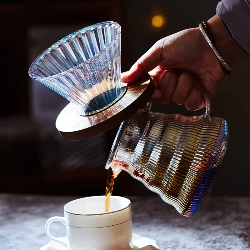 カラフルなコーヒーセットドリッパーコーヒーサーバーフィルター - Coffee Equipment Pour Over のレビューと価格