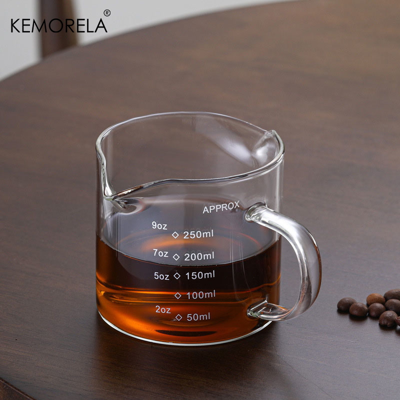 75/150 ミリリットルガラス計量カップハンドル付きエスプ - Espresso Shot Glass のレビューと価格