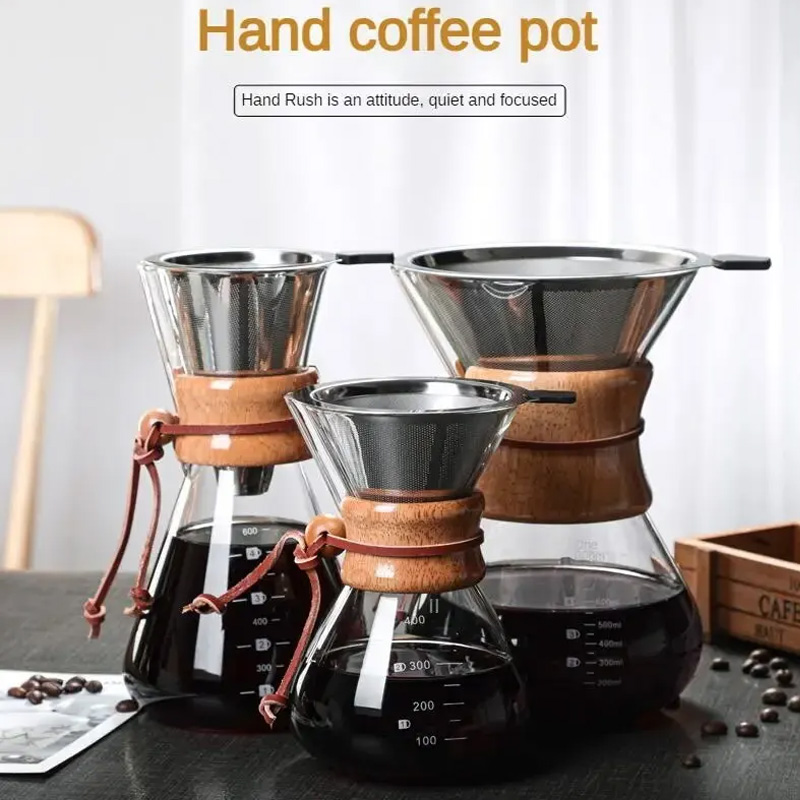 ハンドガラスコーヒーケトル ステンレス鋼フィルター付き ドリ - Coffee Equipment Pour Over のレビューと価格