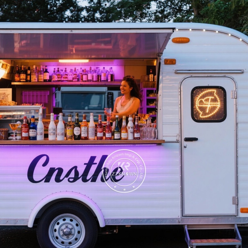 業務用基準適合のフードトレーラーカート、移動式アイスクリーム - Coffee Van Equipment のレビューと価格