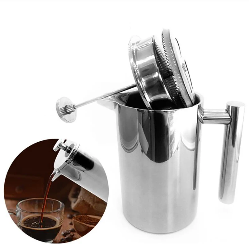 二重壁断熱コーヒーポットフィルター耐熱フレンチプレスコーヒー - Coffee Equipment For Camping のレビューと価格