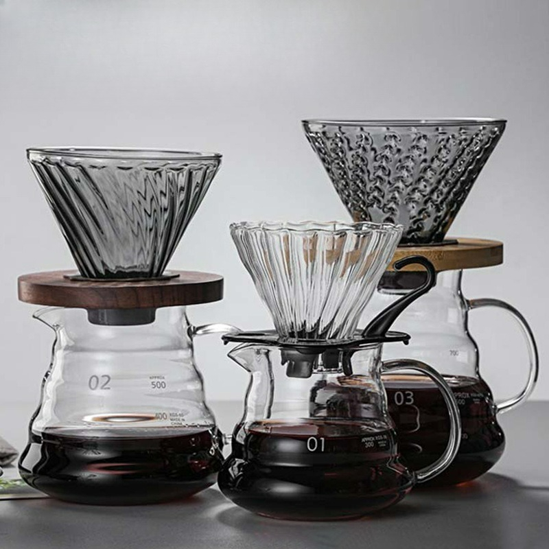 注ぎ込み式コーヒーメーカーセット 高耐熱ホウケイ酸ガラス 注 - Coffee Equipment For Camping のレビューと価格