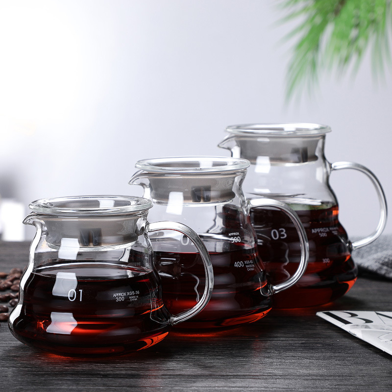 注ぎ込み式コーヒーメーカーセット 高耐熱ホウケイ酸ガラス 注 - Coffee Equipment For Camping のレビューと価格